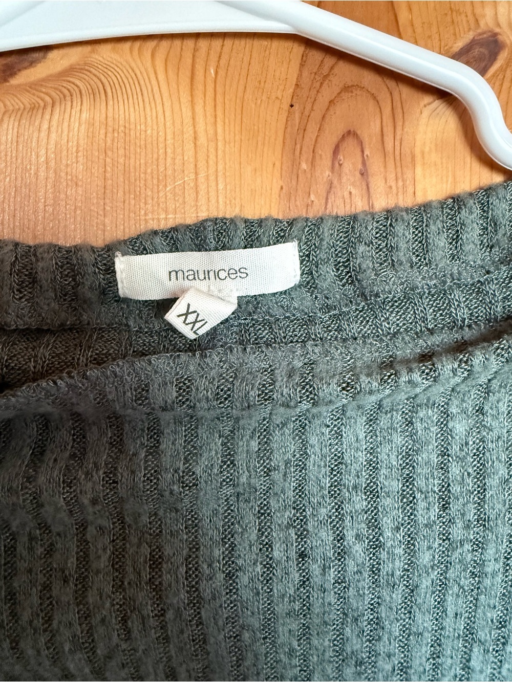 Maurices Ribbed Scoop-Neck Sweater in Olive Green - Picture 2 of 3